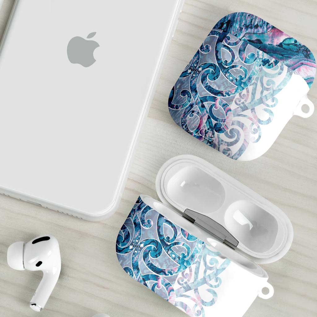 Turquoise Paua Shell Maori AirPods Case Koru Kowhaiwhai - Polynesian Pride