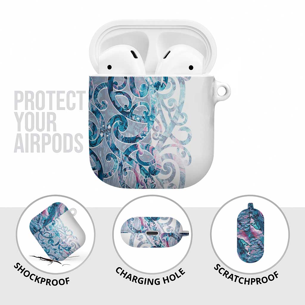 Turquoise Paua Shell Maori AirPods Case Koru Kowhaiwhai - Polynesian Pride