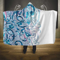 Turquoise Paua Shell Maori Hooded Blanket Koru Kowhaiwhai - Polynesian Pride
