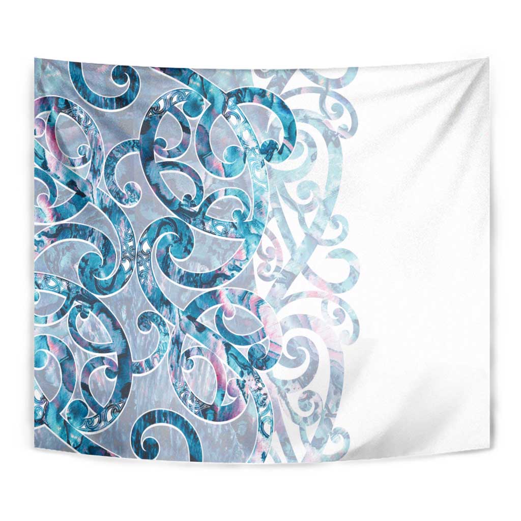 Turquoise Paua Shell Maori Tapestry Koru Kowhaiwhai - Polynesian Pride