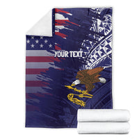 American Samoa Mix US Blanket Flag Day Grunge Style