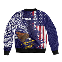 American Samoa Mix US Bomber Jacket Flag Day Grunge Style LT7 - Polynesian Pride