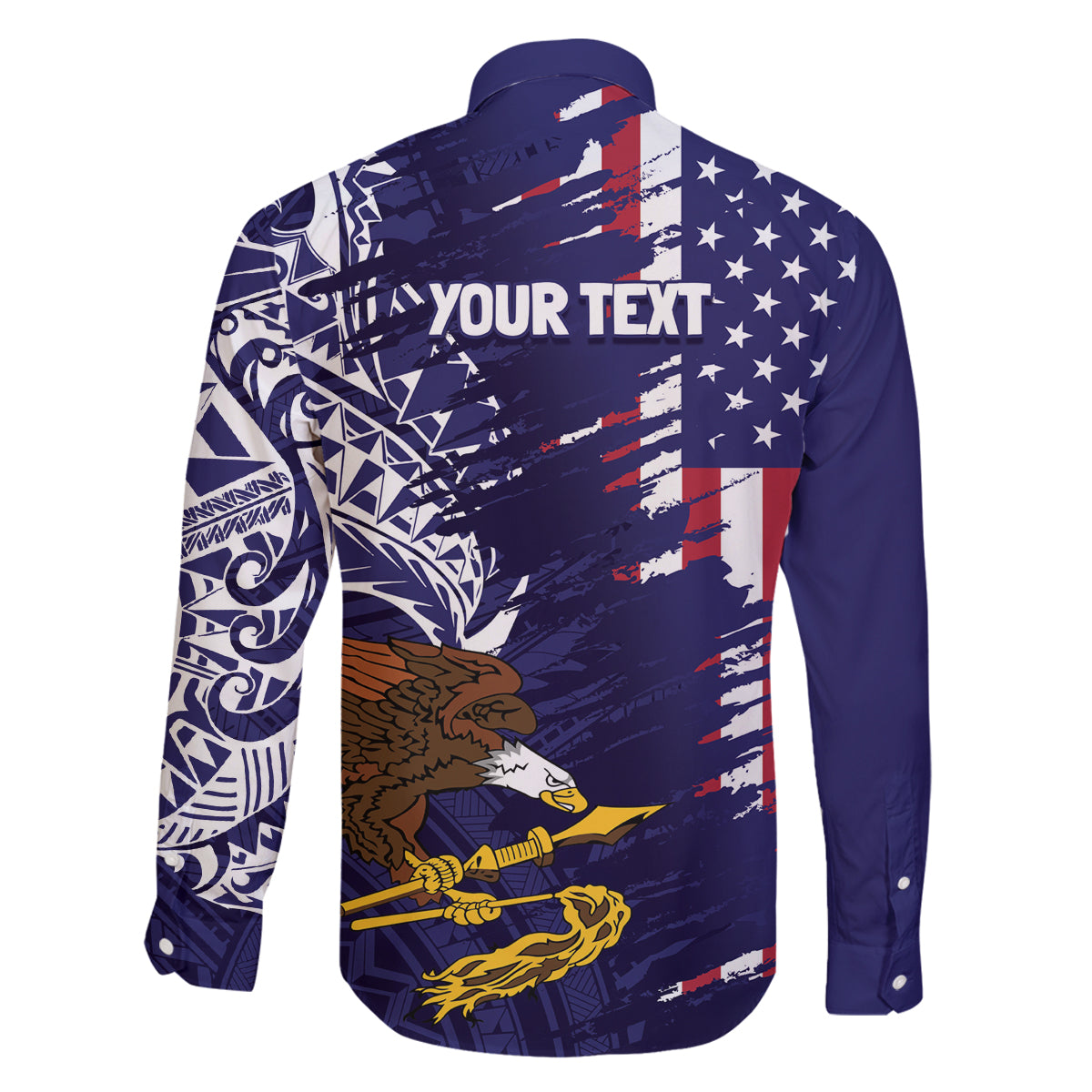 American Samoa Mix US Family Matching Mermaid Dress and Hawaiian Shirt Flag Day Grunge Style LT7 - Polynesian Pride