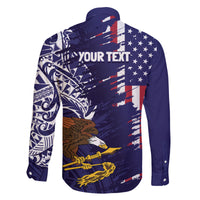 American Samoa Mix US Family Matching Mermaid Dress and Hawaiian Shirt Flag Day Grunge Style LT7 - Polynesian Pride