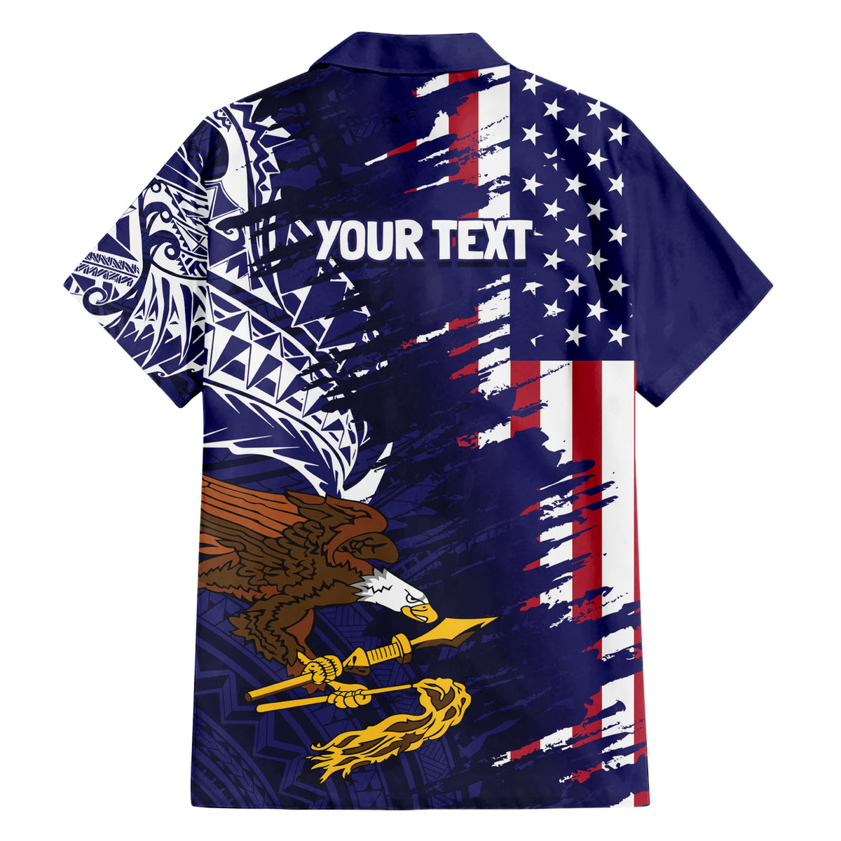 American Samoa Mix US Hawaiian Shirt Flag Day Grunge Style LT7 - Polynesian Pride