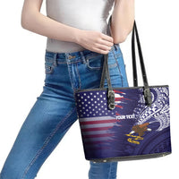 American Samoa Mix US Leather Tote Bag Flag Day Grunge Style