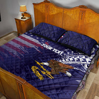 American Samoa Mix US Quilt Bed Set Flag Day Grunge Style