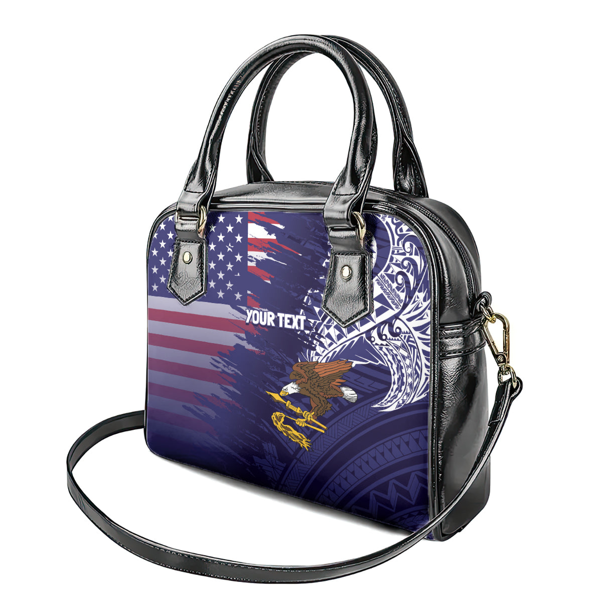 American Samoa Mix US Shoulder Handbag Flag Day Grunge Style