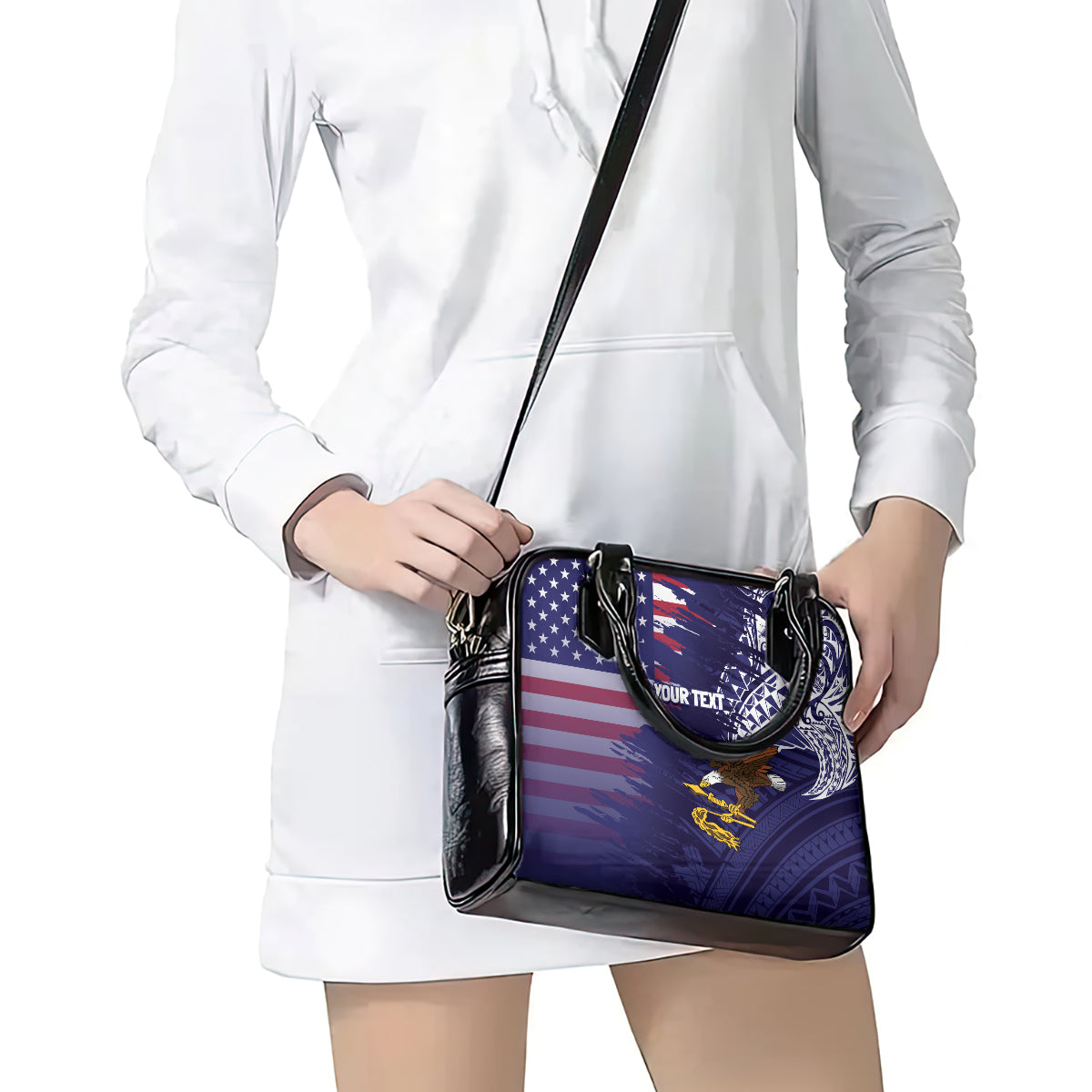 American Samoa Mix US Shoulder Handbag Flag Day Grunge Style
