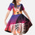 Guam Chamorro Family Matching Off Shoulder Maxi Dress and Hawaiian Shirt Artsy Latte Stone