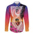 Guam Chamorro Family Matching Off Shoulder Short Dress and Hawaiian Shirt Artsy Latte Stone