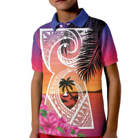 Guam Chamorro Kid Polo Shirt Artsy Latte Stone