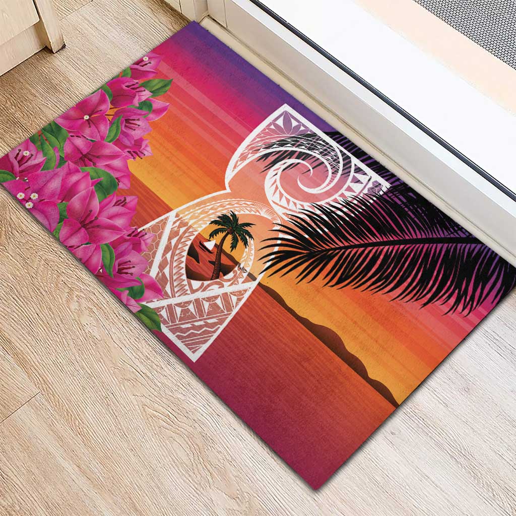 Guam Chamorro Rubber Doormat Artsy Latte Stone