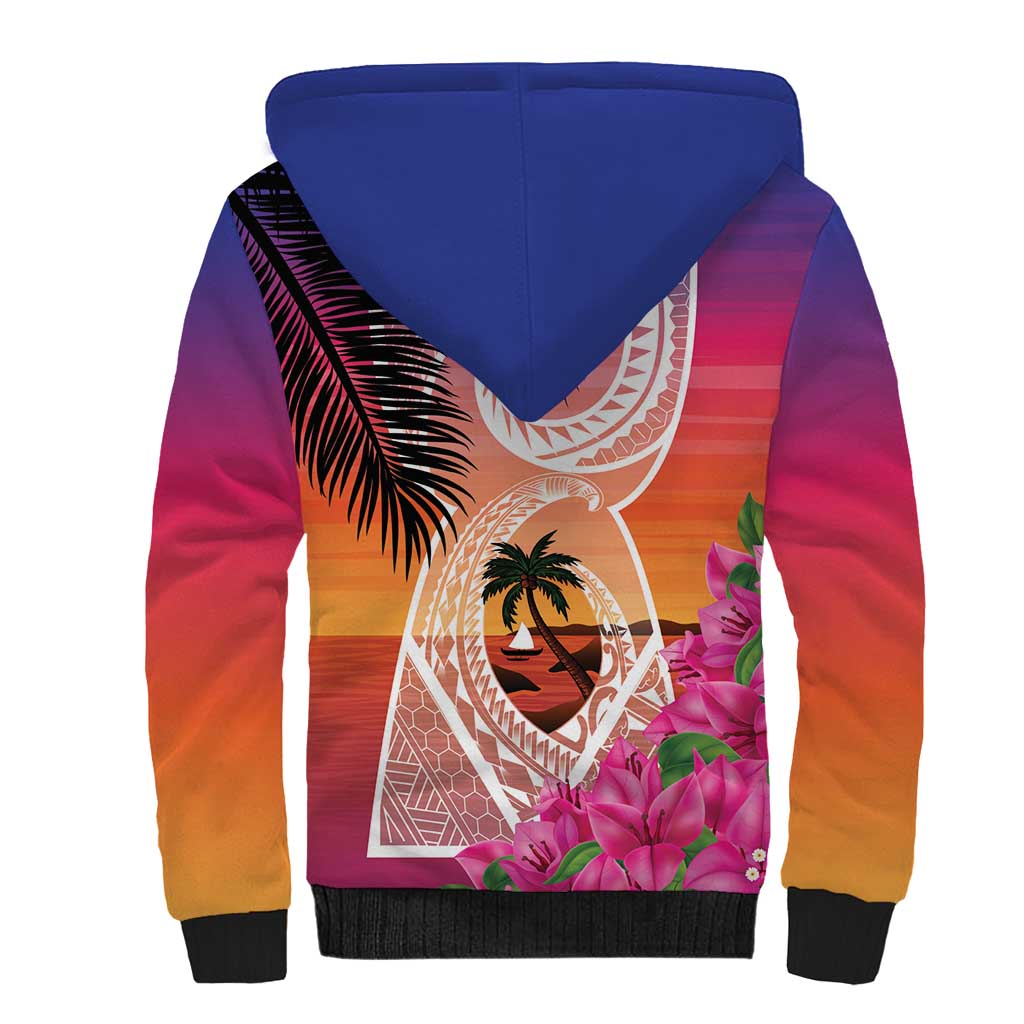 Guam Chamorro Sherpa Hoodie Artsy Latte Stone