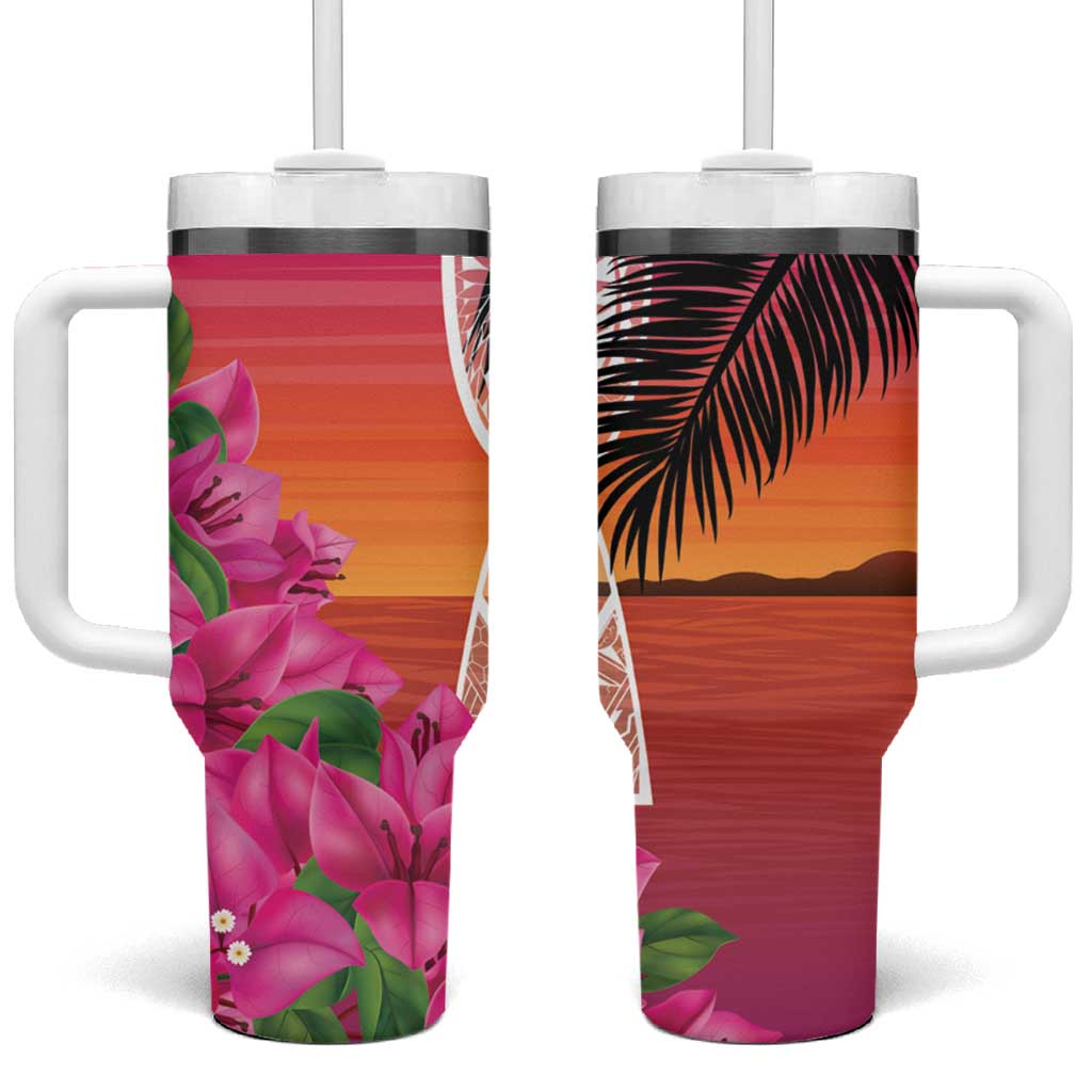 Guam Chamorro Tumbler With Handle Artsy Latte Stone