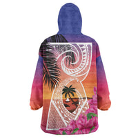 Guam Chamorro Wearable Blanket Hoodie Artsy Latte Stone