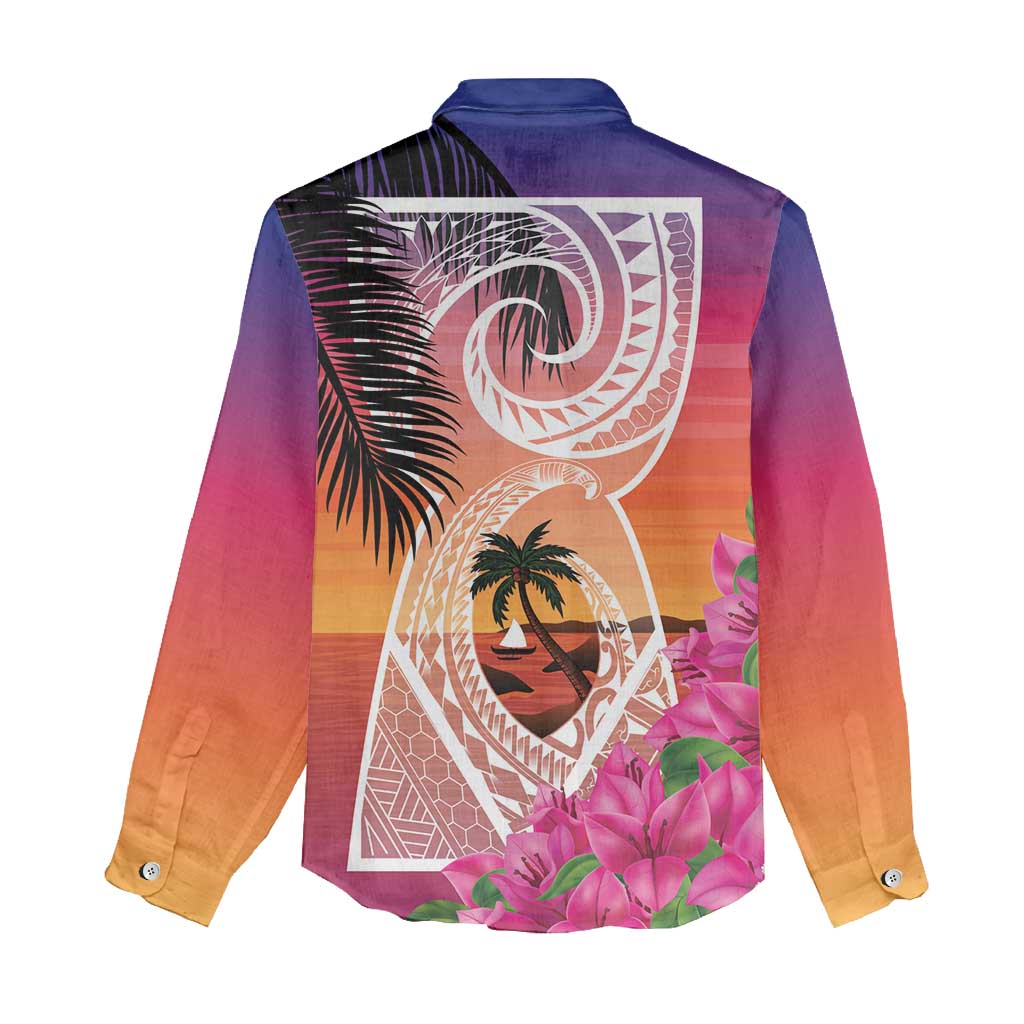 Guam Chamorro Women Casual Shirt Artsy Latte Stone