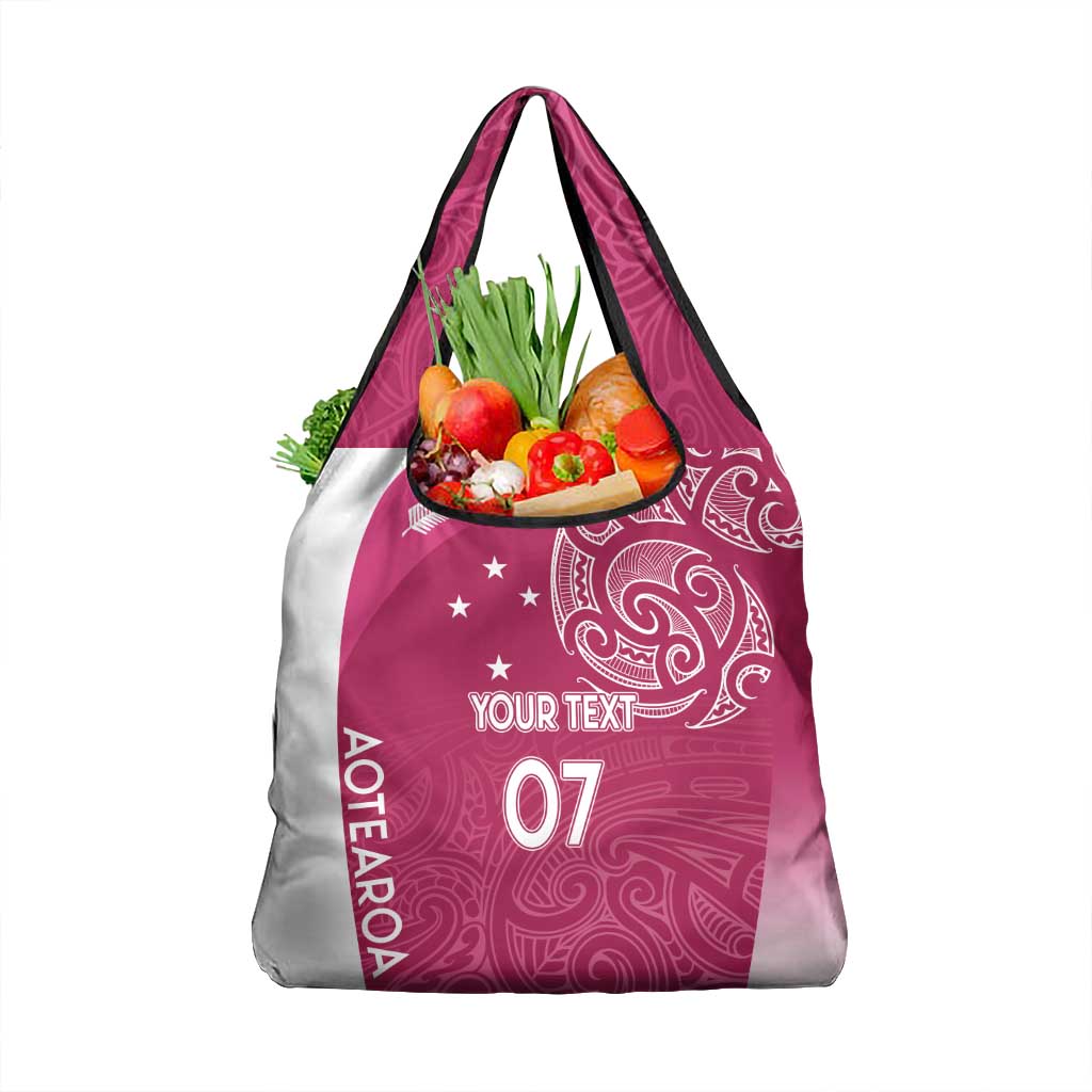 Personalised New Zealand Rugby Grocery Bag Aotearoa Champions - Pink Version