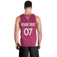 Personalised New Zealand Rugby Men Tank Top Aotearoa Champions - Pink Version
