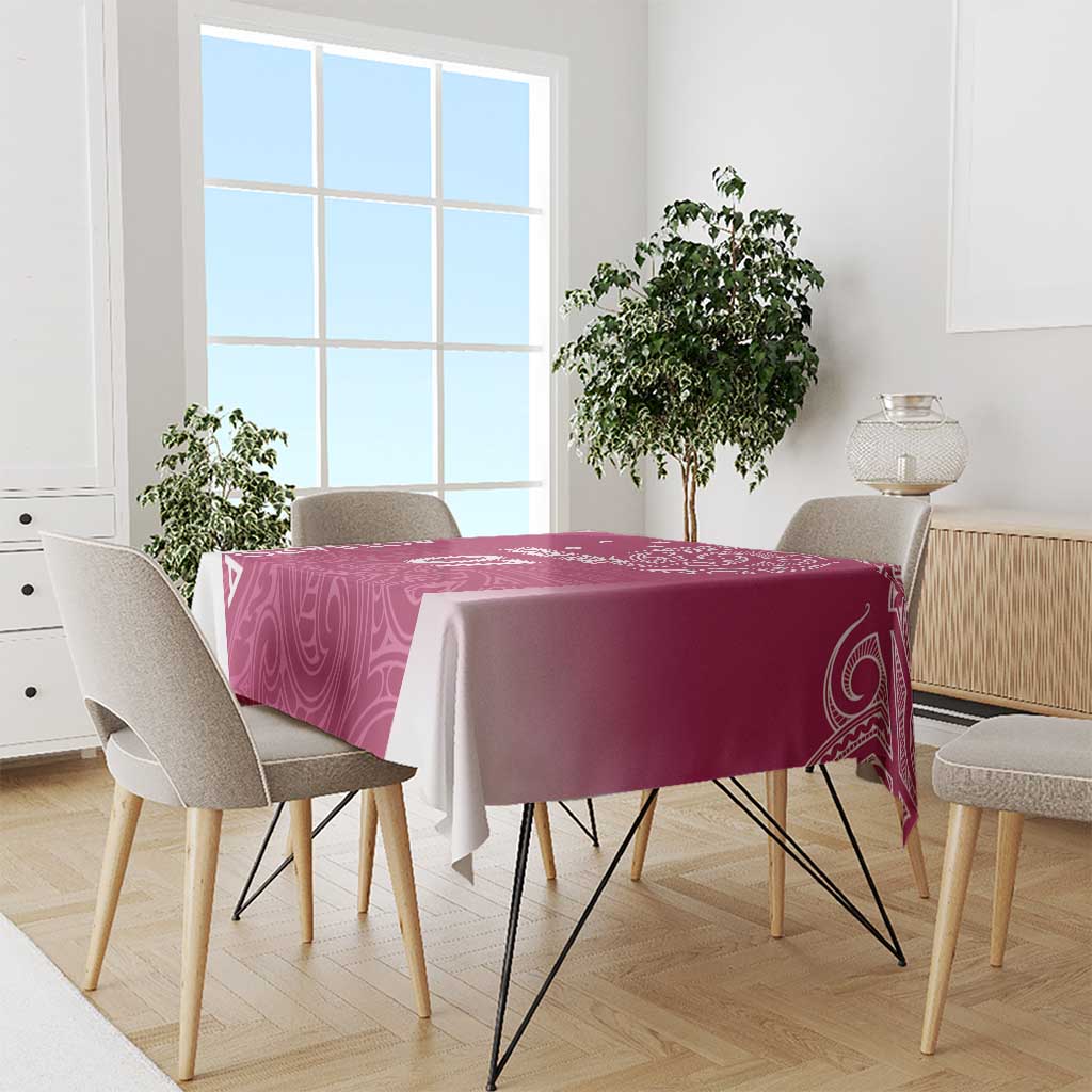 Personalised New Zealand Rugby Tablecloth Aotearoa Champions - Pink Version