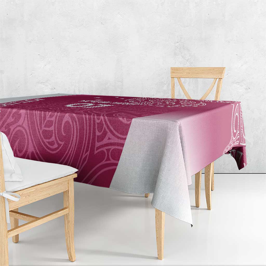Personalised New Zealand Rugby Tablecloth Aotearoa Champions - Pink Version