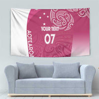 Personalised New Zealand Rugby Tapestry Aotearoa Champions - Pink Version