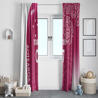 Personalised New Zealand Rugby Window Curtain Aotearoa Champions - Pink Version