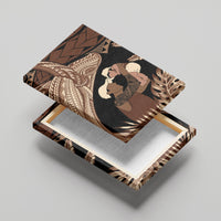 Father's Day Polynesian Pattern Canvas Wall Art Tropical Humpback Whale