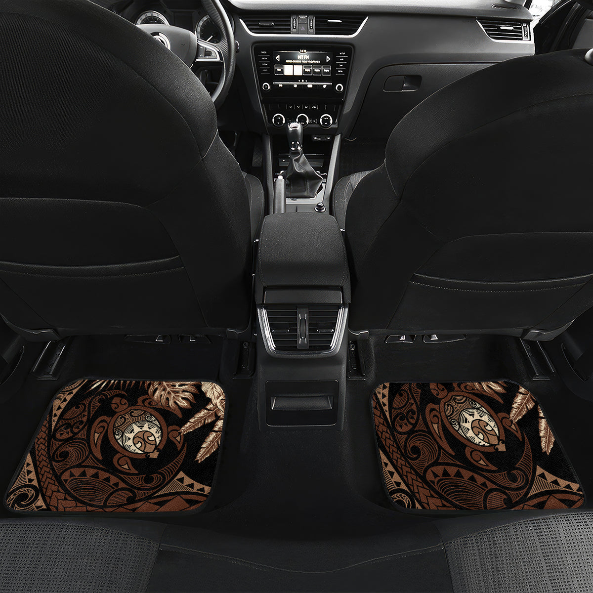 Father's Day Polynesian Pattern Car Mats Tropical Humpback Whale