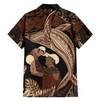 Father's Day Polynesian Pattern Family Matching Long Sleeve Bodycon Dress and Hawaiian Shirt Tropical Humpback Whale LT7 - Polynesian Pride
