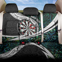 Personalized NZ Darts Back Car Seat Cover Paua Shell Maori Koru Whakairo - Polynesian Pride