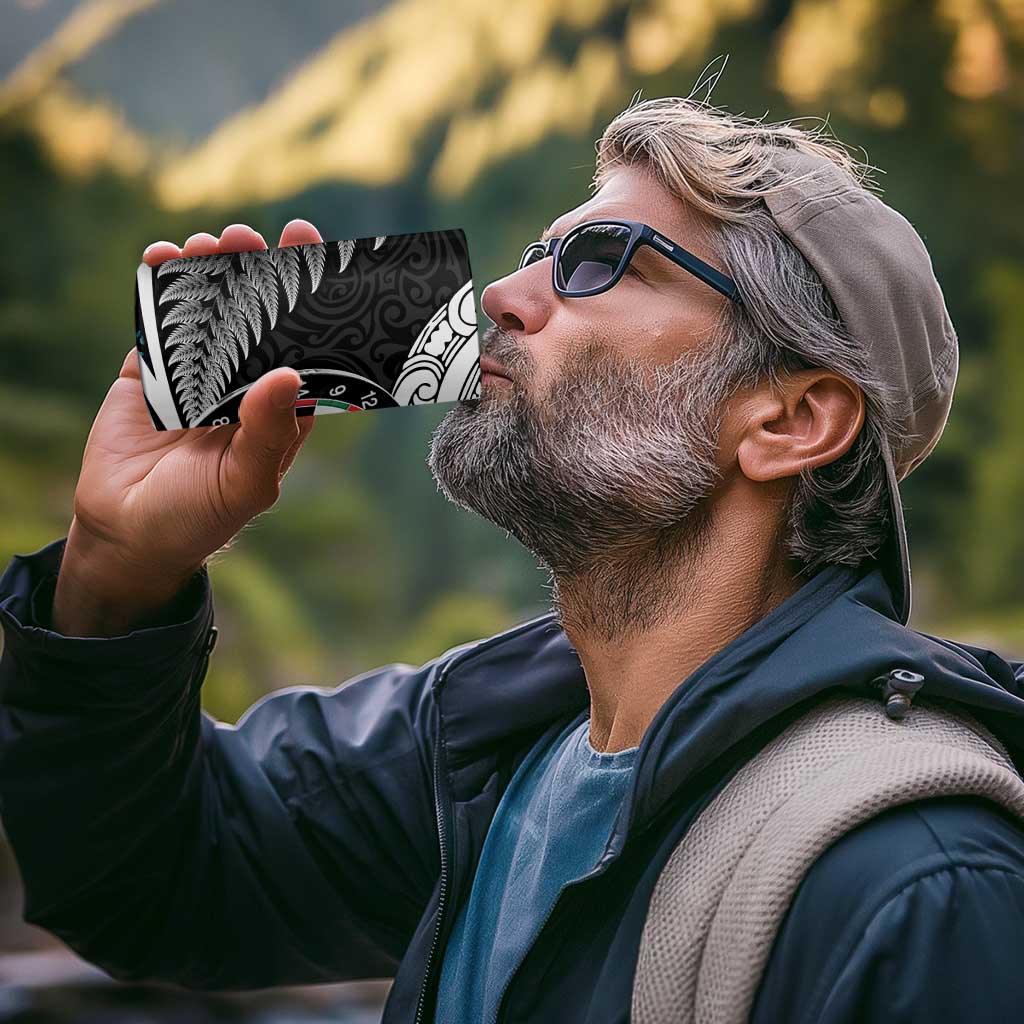 Personalized NZ Darts 4 in 1 Can Cooler Tumbler Paua Shell Maori Koru Whakairo - Polynesian Pride