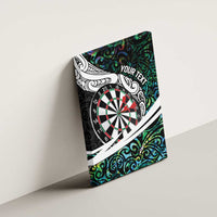 Personalized NZ Darts Canvas Wall Art Paua Shell Maori Koru Whakairo - Polynesian Pride