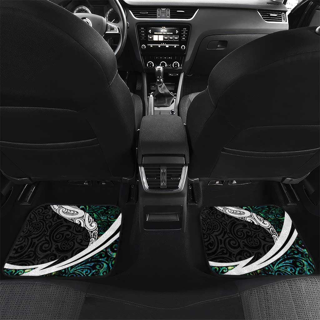 Personalized NZ Darts Car Mats Paua Shell Maori Koru Whakairo - Polynesian Pride