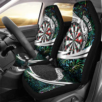 Personalized NZ Darts Car Seat Cover Paua Shell Maori Koru Whakairo - Polynesian Pride