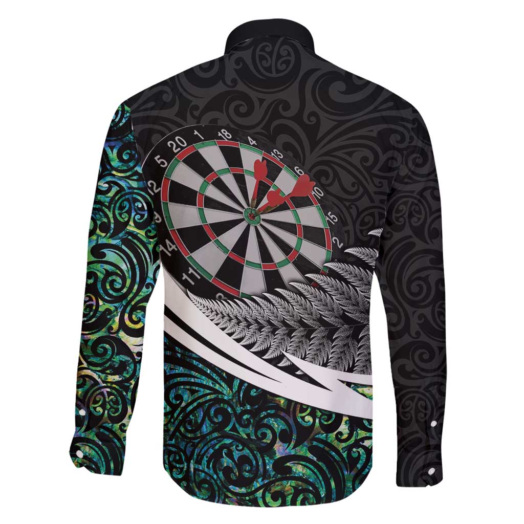 Personalized NZ Darts Family Matching Puletasi and Hawaiian Shirt Paua Shell Maori Koru Whakairo - Polynesian Pride