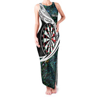 Personalized NZ Darts Family Matching Tank Maxi Dress and Hawaiian Shirt Paua Shell Maori Koru Whakairo - Polynesian Pride