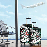 Personalized NZ Darts Luggage Cover Paua Shell Maori Koru Whakairo - Polynesian Pride