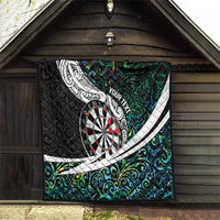 Personalized NZ Darts Quilt Paua Shell Maori Koru Whakairo - Polynesian Pride