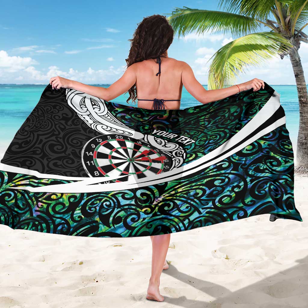 Personalized NZ Darts Sarong Paua Shell Maori Koru Whakairo - Polynesian Pride