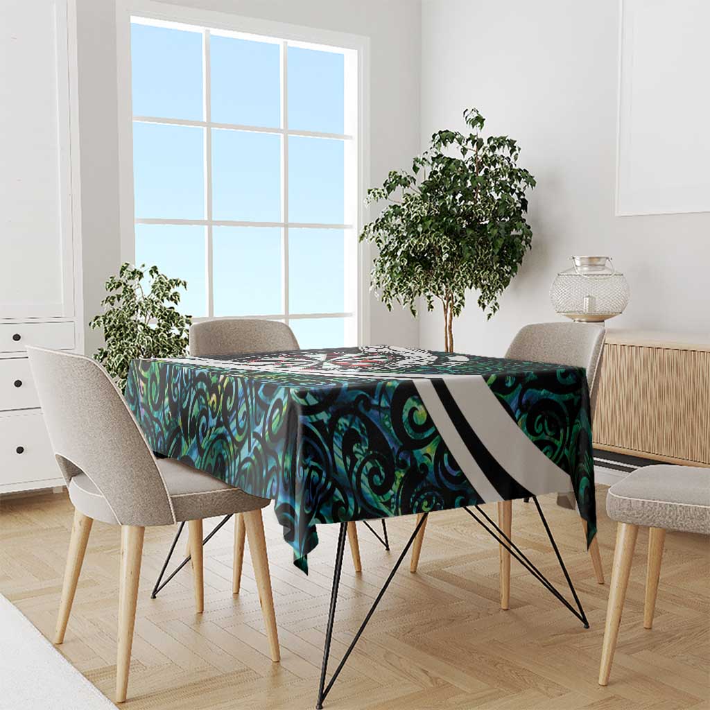 Personalized NZ Darts Tablecloth Paua Shell Maori Koru Whakairo - Polynesian Pride