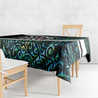 Personalized NZ Darts Tablecloth Paua Shell Maori Koru Whakairo - Polynesian Pride