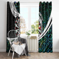 Personalized NZ Darts Window Curtain Paua Shell Maori Koru Whakairo - Polynesian Pride