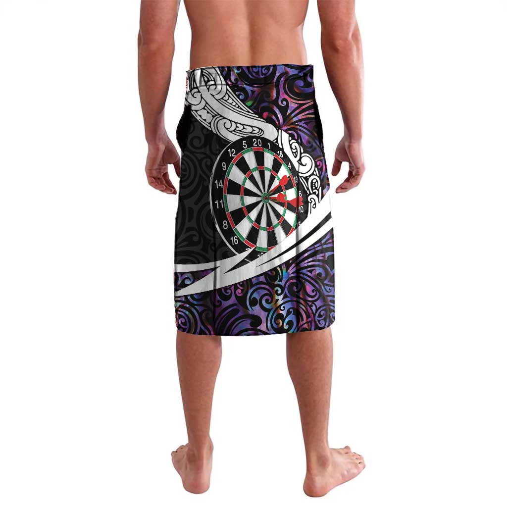 Personalized NZ Darts Lavalava Paua Shell Maori Koru Whakairo - Purple - Polynesian Pride