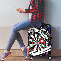 Personalized NZ Darts Luggage Cover Paua Shell Maori Koru Whakairo - Purple - Polynesian Pride