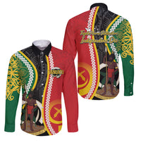 Ni-Vanuatu Indipendens Dei Celebretem Family Matching Summer Maxi Dress and Hawaiian Shirt Yumi Yumi Yumi LT7 Dad's Shirt - Long Sleeve Multicolor - Polynesian Pride