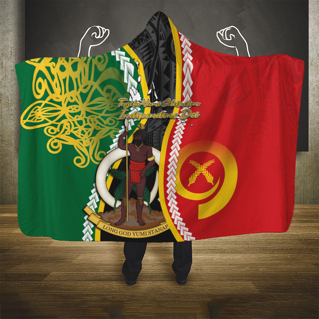 Ni-Vanuatu Indipendens Dei Celebretem Hooded Blanket Yumi Yumi Yumi