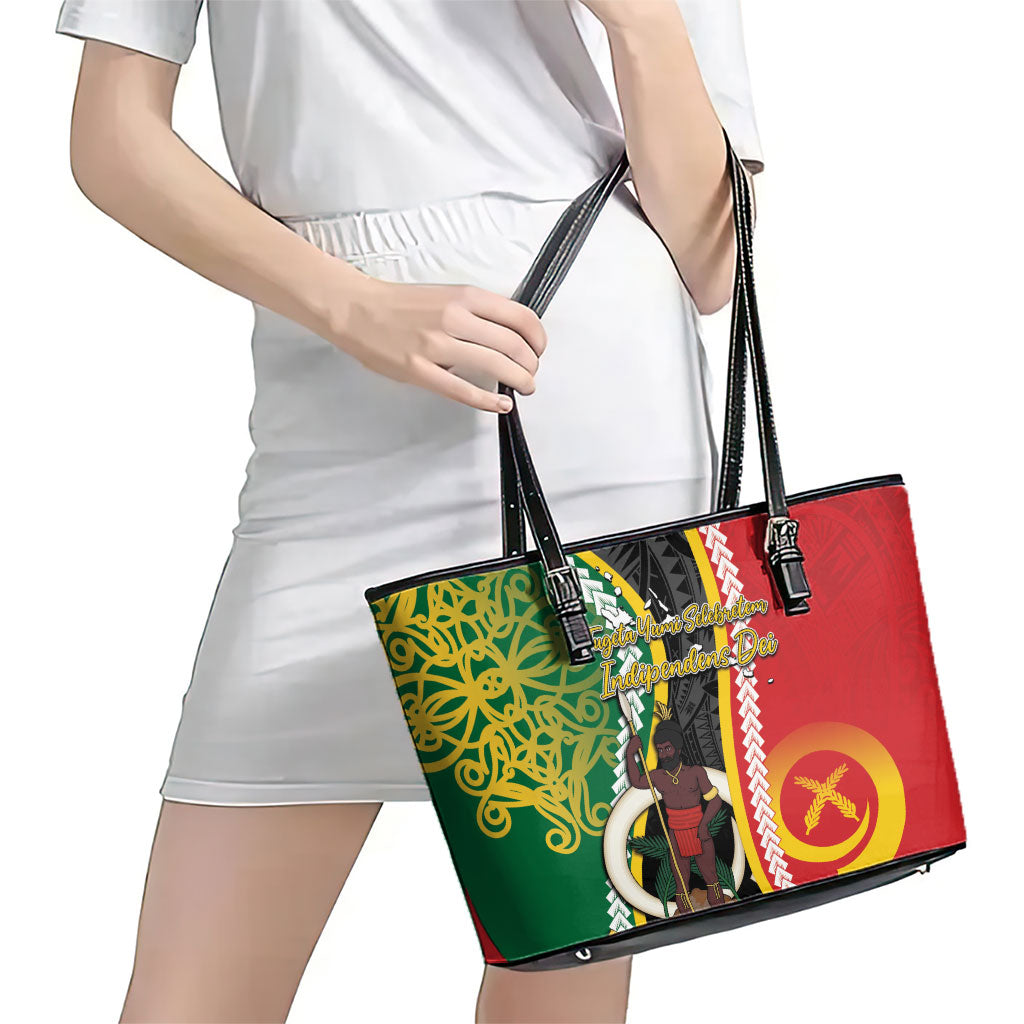 Ni-Vanuatu Indipendens Dei Celebretem Leather Tote Bag Yumi Yumi Yumi