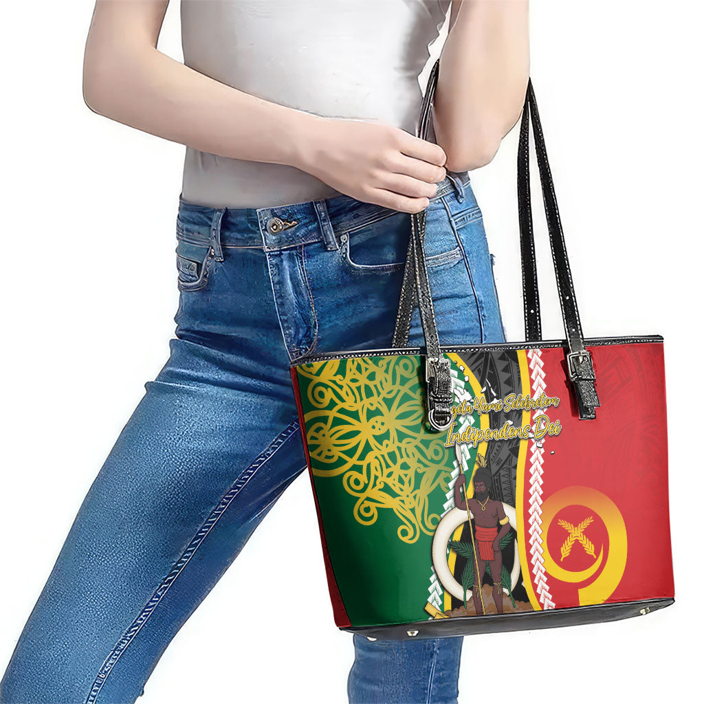 Ni-Vanuatu Indipendens Dei Celebretem Leather Tote Bag Yumi Yumi Yumi