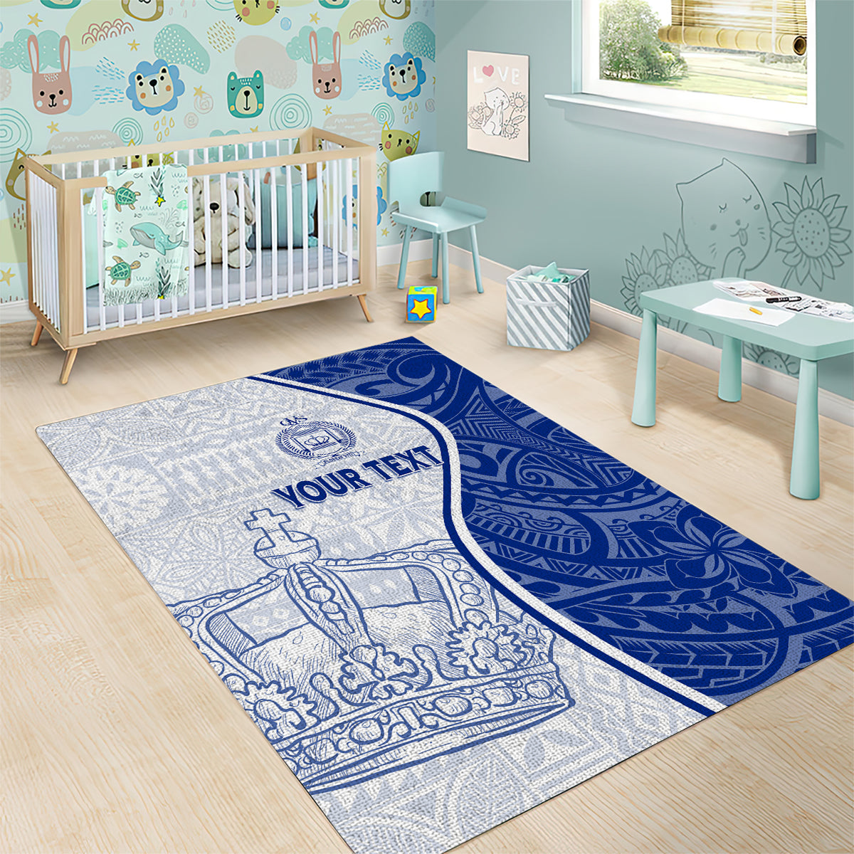 Personalised Queen Victoria School Area Rug QVS Old Boys LT7 - Polynesian Pride